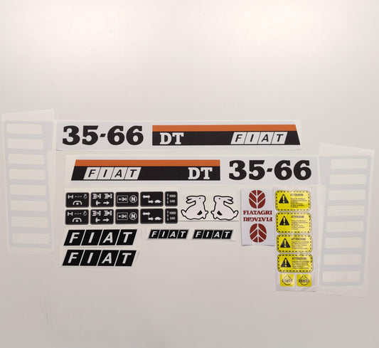 Fiat Fiatagri 35-66 DT Aftermarket Replacement Tractor Decal Sticker Set