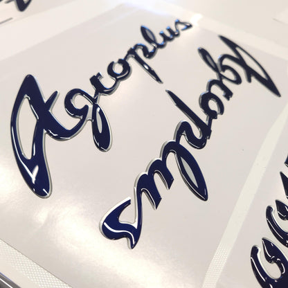 Deutz-Fahr Agroplus 100 3D Font Resin Aftermarket Replacement Tractor Decal (Sticker) Set