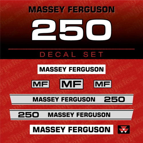 Massey Ferguson 250 Aftermarket Replacement Tractor Decal (Sticker) Set