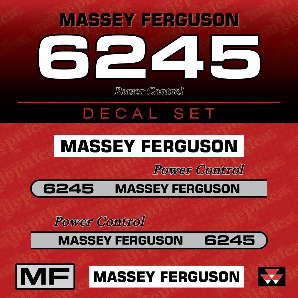 Massey Ferguson 6245 (2003) Aftermarket Replacement Tractor Decal (Sticker) Set