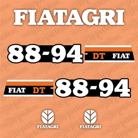 Fiat Fiatagri 88-94 DT Aftermarket Replacement Tractor Decal Sticker Set