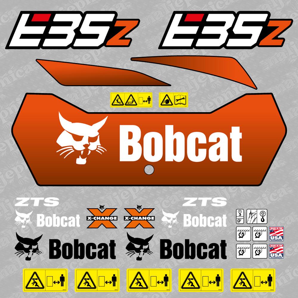 E35Z Bobcat Mini Excavator (1) Aftermarket Decal / Aufkleber / Adesivo / Sticker / Replacement Set