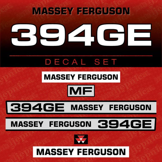 Massey Ferguson 394GE Aftermarket Replacement Tractor Decal (Sticker) Set