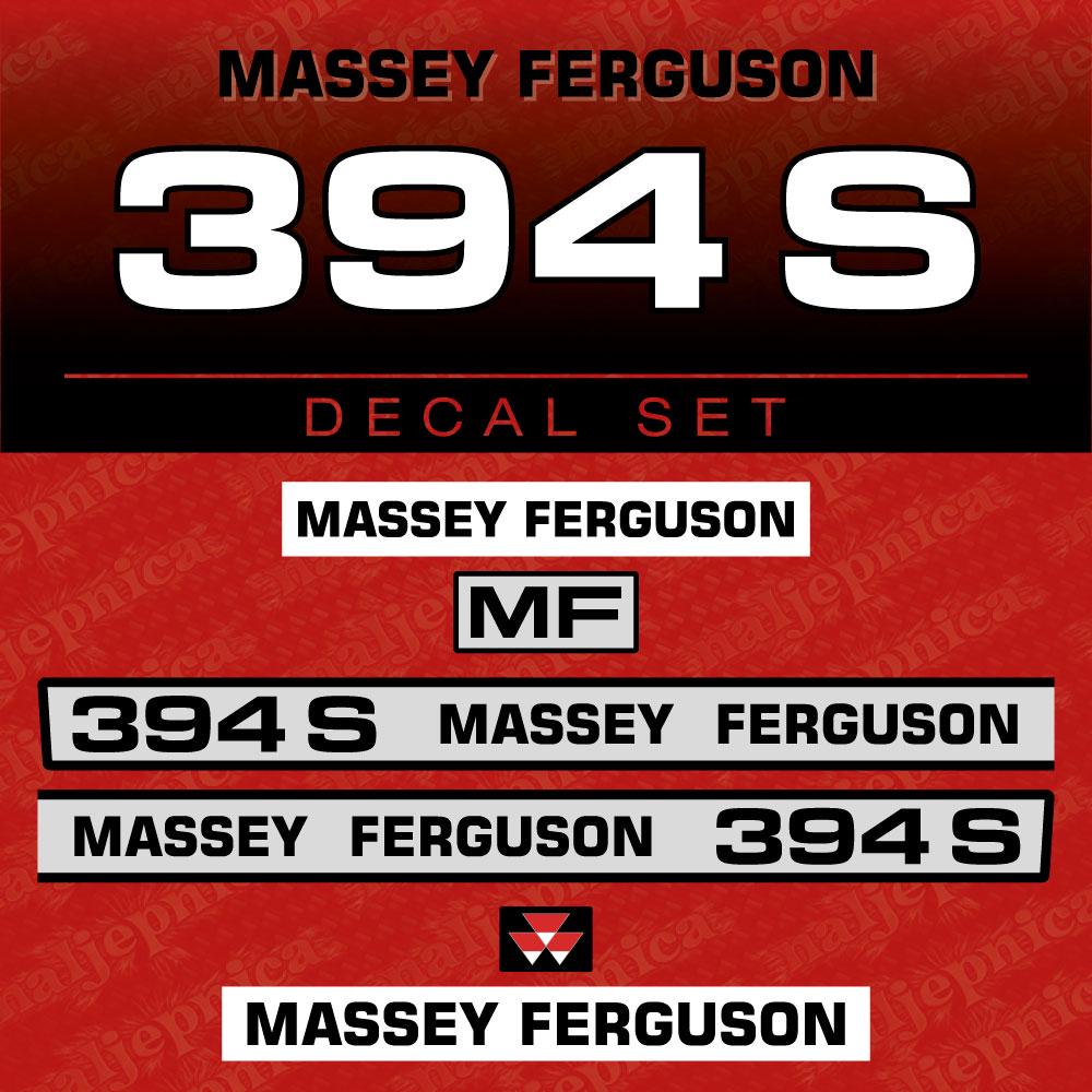 Massey Ferguson 394S Aftermarket Replacement Tractor Decal (Sticker) Set