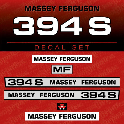 Massey Ferguson 394S Aftermarket Replacement Tractor Decal (Sticker) Set