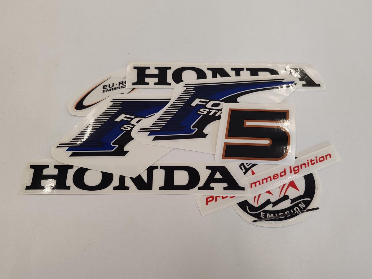 Decals for Honda 5hp 4-Stroke Blue 2002-2007 Outboard Sticker Set ...