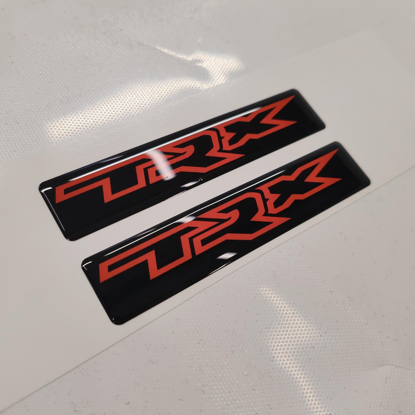 Ram TRX 3D Domed Badge Emblem Decals 2pcs / Sticker Resin Set / Red and Black