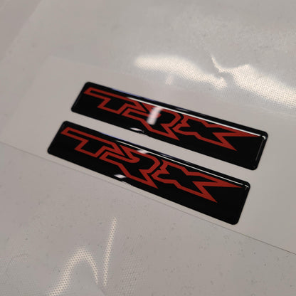 Ram TRX 3D Domed Badge Emblem Decals 2pcs / Sticker Resin Set / Red and Black