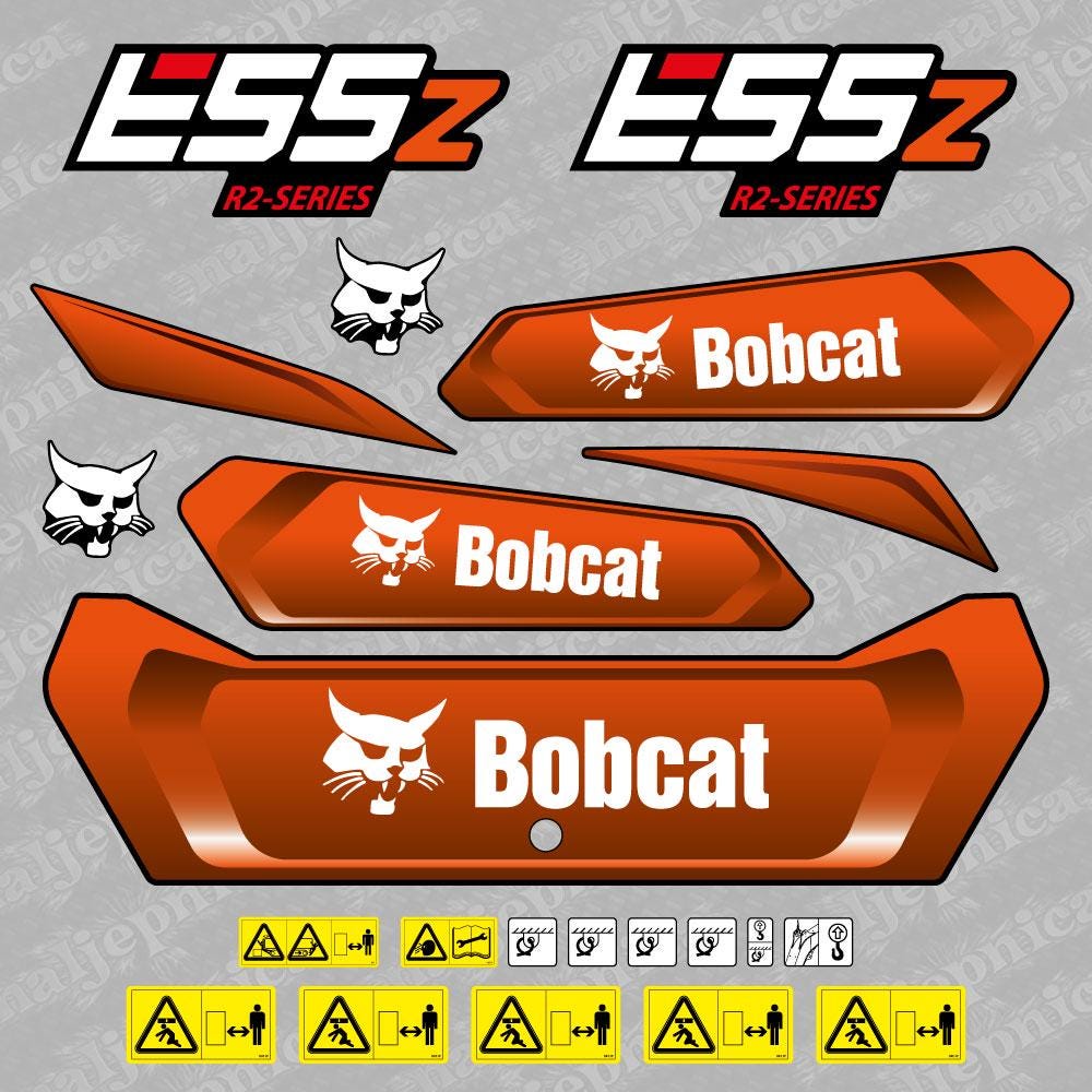 E55Z R2 Series Bobcat Mini Excavator Aftermarket Decal / Aufkleber / Adesivo / Sticker / Replacement Set