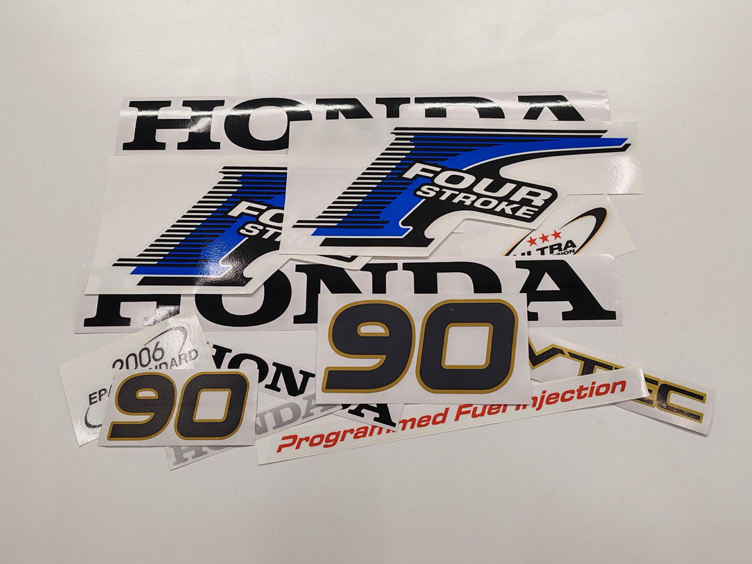 2007 Stickers Decals for Honda 90hp 4-Stroke Blue 2002-2007 Outboard Sticker Set ...