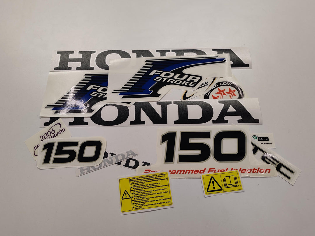 2007 Stickers Decals for Honda 150hp 4-Stroke Silver 2002-2007 Outboard Sticker Set ...