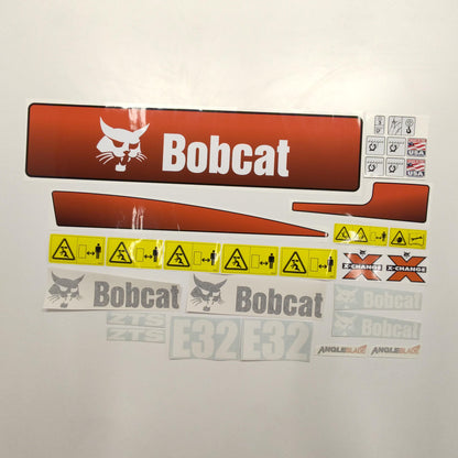 Aftermarket E32 Bobcat Mini Excavator Compact Decals / Aufkleber / Adesivo / Sticker / Replacement Set (older model) Reprdouction