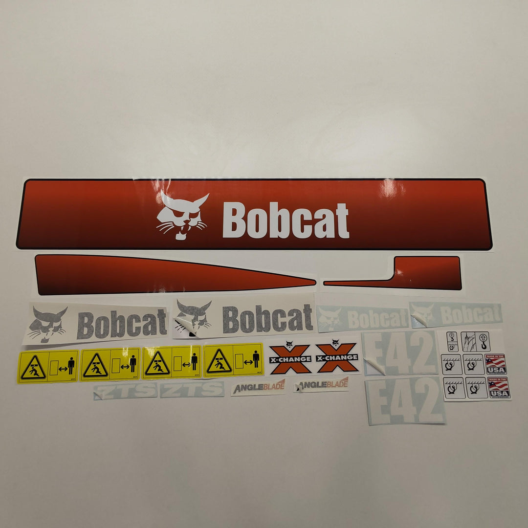 Aftermarket E42 Bobcat Mini Excavator Compact Decals / Aufkleber / Adesivo / Sticker / Replacement Set (older model) Reprdouction