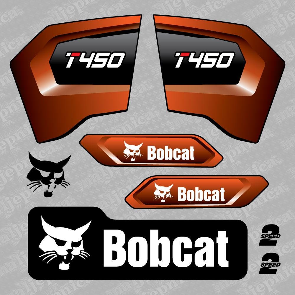 Aftermarket Decals for Bobcat T450 Compact Track Loader / Aufkleber / Adesivo / Sticker / Replacement Set (M3) Reprdouction