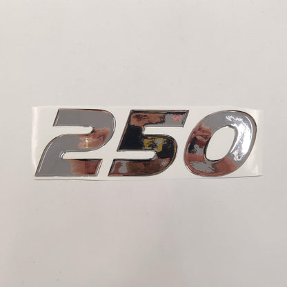 3D Raised Chrome Decal / 150 / 200 / 225 / 250 / 275 / 300 / 350 / 400hp - Aftermarket Replacement Reproduction for 2017 Mercury Verado