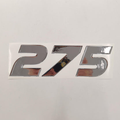 3D Raised Chrome Decal / 150 / 200 / 225 / 250 / 275 / 300 / 350 / 400hp - Aftermarket Replacement Reproduction for 2017 Mercury Verado