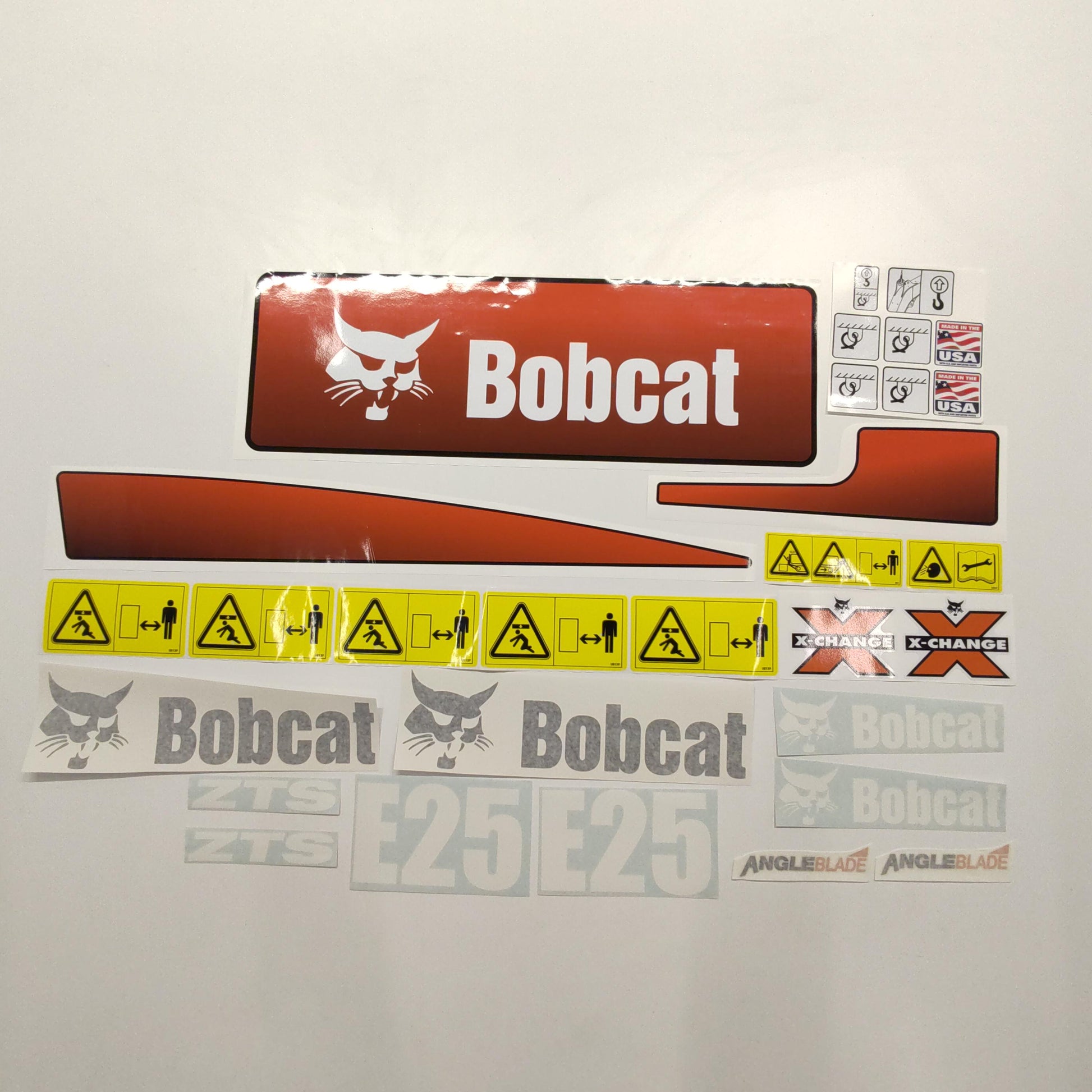 Aftermarket E25 Bobcat Mini Excavator Compact Decals / Aufkleber / Adesivo / Sticker / Replacement Set (older model) Reprdouction