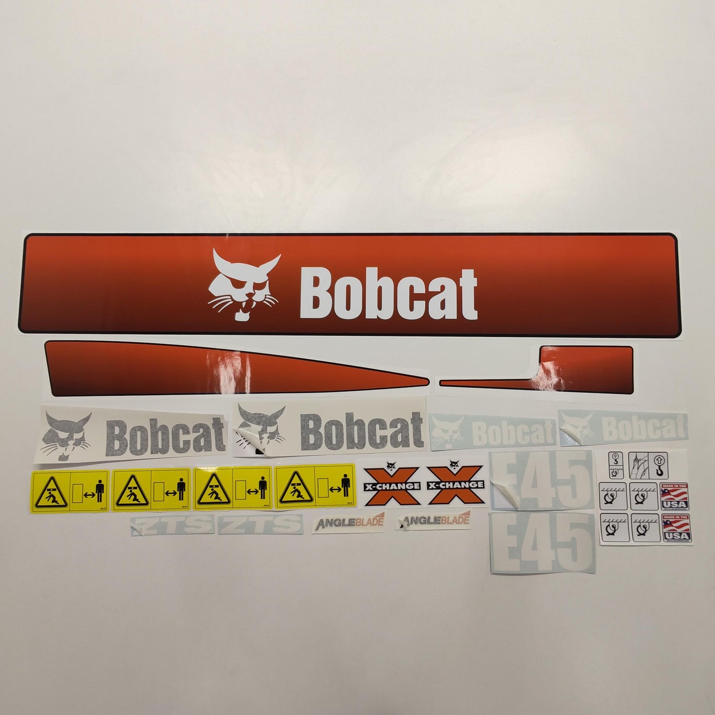 Aftermarket E45 Bobcat Mini Excavator Compact Decals / Aufkleber / Adesivo / Sticker / Replacement Set (older model) Reprdouction