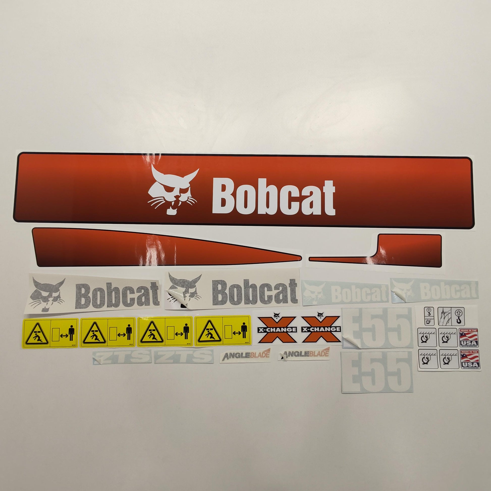 Aftermarket E55 Bobcat Mini Excavator Compact Decals / Aufkleber / Adesivo / Sticker / Replacement Set (older model) Reprdouction