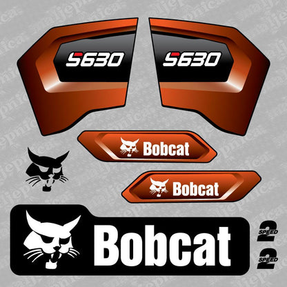 Aftermarket Decals for Bobcat S630 Compact Track Loader / Aufkleber / Adesivo / Sticker / Replacement Set (M3) Reprdouction