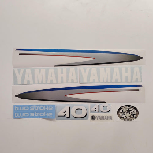 Yamaha 40 Two Stroke (2002-2006) Aftermarket Replacement Outboard Decals Sticker Set