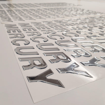 Mercury 135 Four Stroke 2013+ (3D font) RED aftermarket replacement outboard decal / sticker set