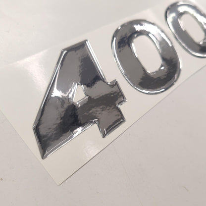 3D Raised Chrome Decal / 150 / 200 / 225 / 250 / 275 / 300 / 350 / 400hp - Aftermarket Replacement Reproduction for 2017 Mercury Verado