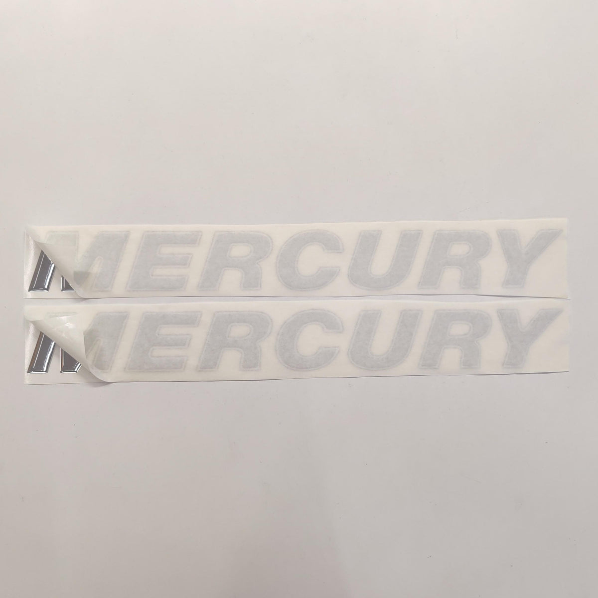 Mercury 3D Raised Chrome Resin Lettering Decal Set / 2 Piece for Outbo ...