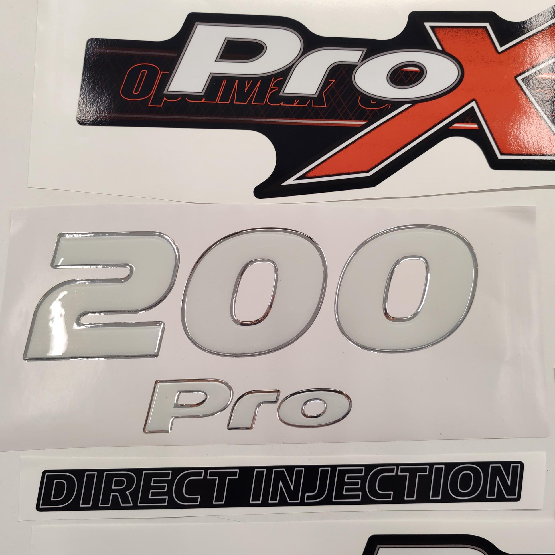 Mercury 200 3D PRO XS Optimax (2012-2017) Domed Aftermarket Replacement Outboard Decal Sticker Resin Set