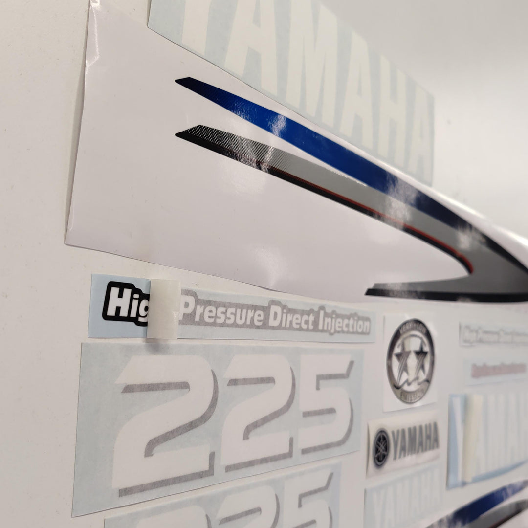 Yamaha 225 HPDI (2002-2006) Aftermarket Replacement Outboard Decal Sticker Set / Reproduction
