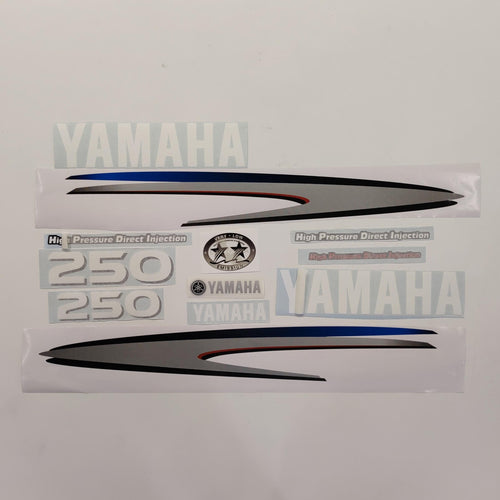 Yamaha 250 HPDI (2002-2006) Aftermarket Replacement Outboard Decal Sticker Set / Reproduction