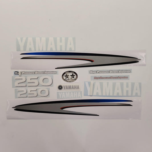 Yamaha 250 HPDI (2002-2006) Aftermarket Replacement Outboard Decal Sticker Set / Reproduction