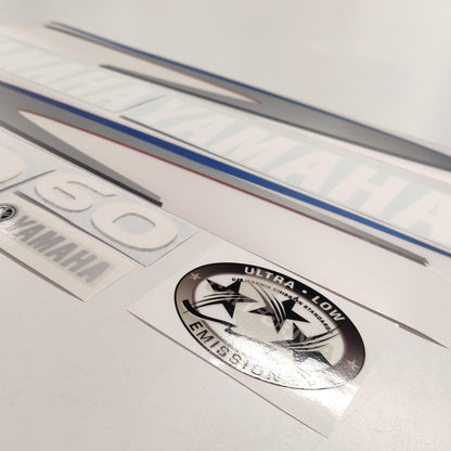 Yamaha 60 Two Stroke (2002-2006) Aftermarket Replacement Outboard Decals Sticker Set