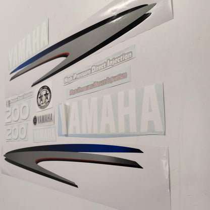 Yamaha 200 HPDI (2002-2006) Aftermarket Replacement Outboard Decal Sticker Set / Reproduction