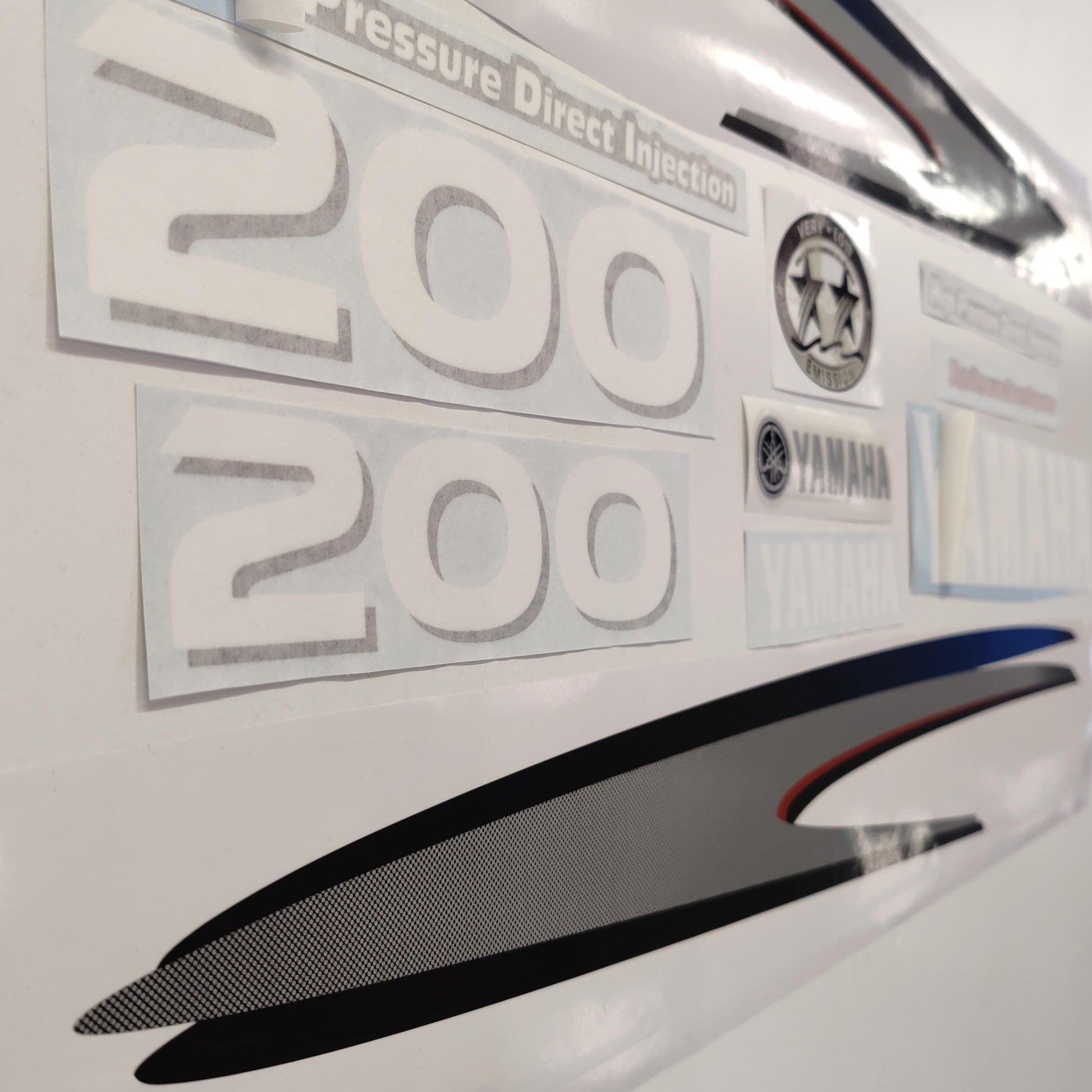 Yamaha 200 HPDI (2002-2006) Aftermarket Replacement Outboard Decal Sticker Set / Reproduction