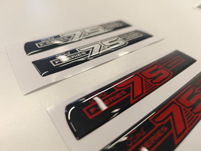 F Series 3D 75 Years Aftermarket Replacement Fender Decals for 2023 and 2024 Ford F250 or F350 Domed Decal 2pcs / Sticker Resin Set / S & R