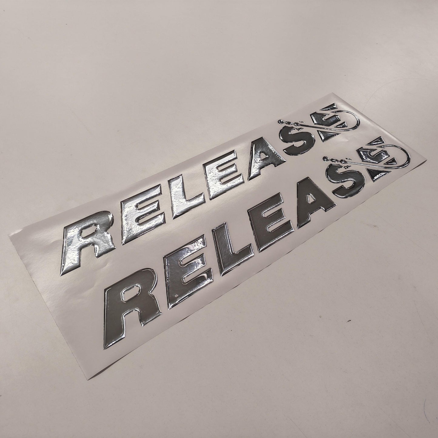 Replacement Decal Set fits Release Boat - 3D Chrome Resin Raised 24" 2pcs / Stickers / Decal Set