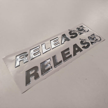 Replacement Decal Set fits Release Boat - 3D Chrome Resin Raised 24" 2pcs / Stickers / Decal Set