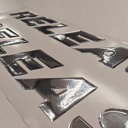 Replacement Decal Set fits Release Boat - 3D Chrome Resin Raised 24" 2pcs / Stickers / Decal Set