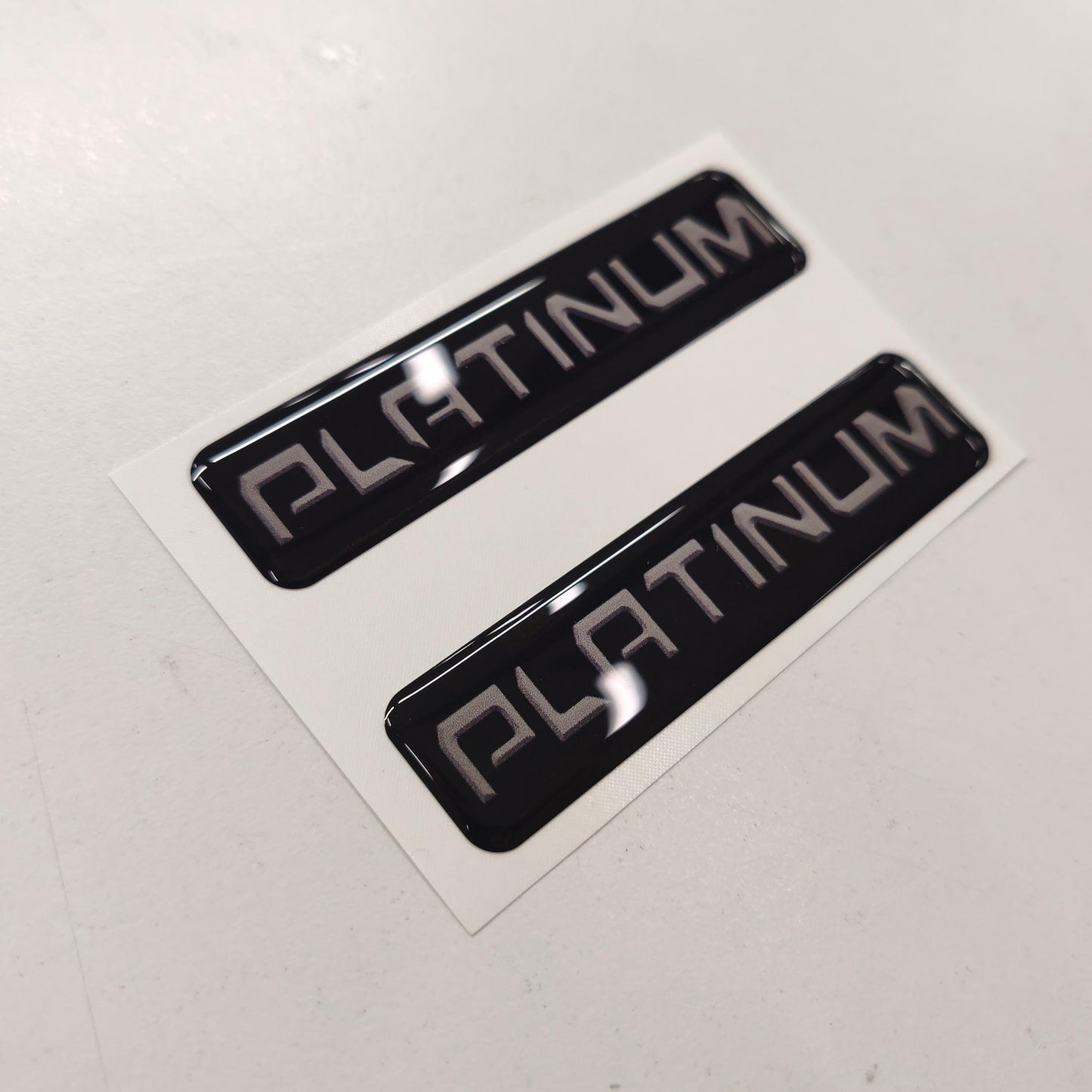 Tremor 3D Aftermarket Replacement Fender Decals for 2017 - 2022 Ford Domed Decal 2pcs / Sticker Resin Set / PLATINUM Gray