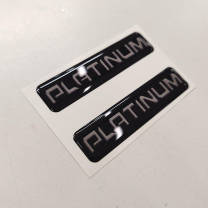 Tremor 3D Aftermarket Replacement Fender Decals for 2017 - 2022 Ford Domed Decal 2pcs / Sticker Resin Set / PLATINUM Gray