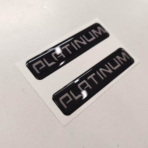 Tremor 3D Aftermarket Replacement Fender Decals for 2017 - 2022 Ford Domed Decal 2pcs / Sticker Resin Set / PLATINUM Gray