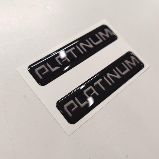 Tremor 3D Aftermarket Replacement Fender Decals for 2017 - 2022 Ford Domed Decal 2pcs / Sticker Resin Set / PLATINUM Gray