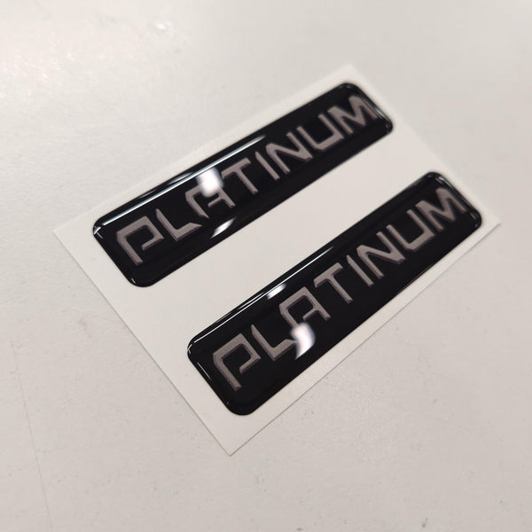 Tremor 3D Aftermarket Replacement Fender Decals for 2017 - 2022 Ford Domed Decal 2pcs / Sticker Resin Set / PLATINUM Gray