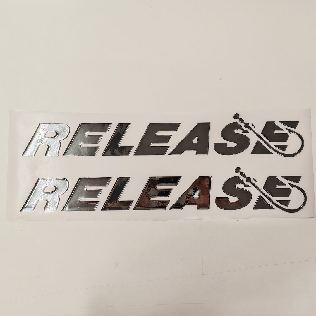 Replacement Decal Set fits Release Boat - 3D Chrome Resin Raised 24" 2pcs / Stickers / Decal Set