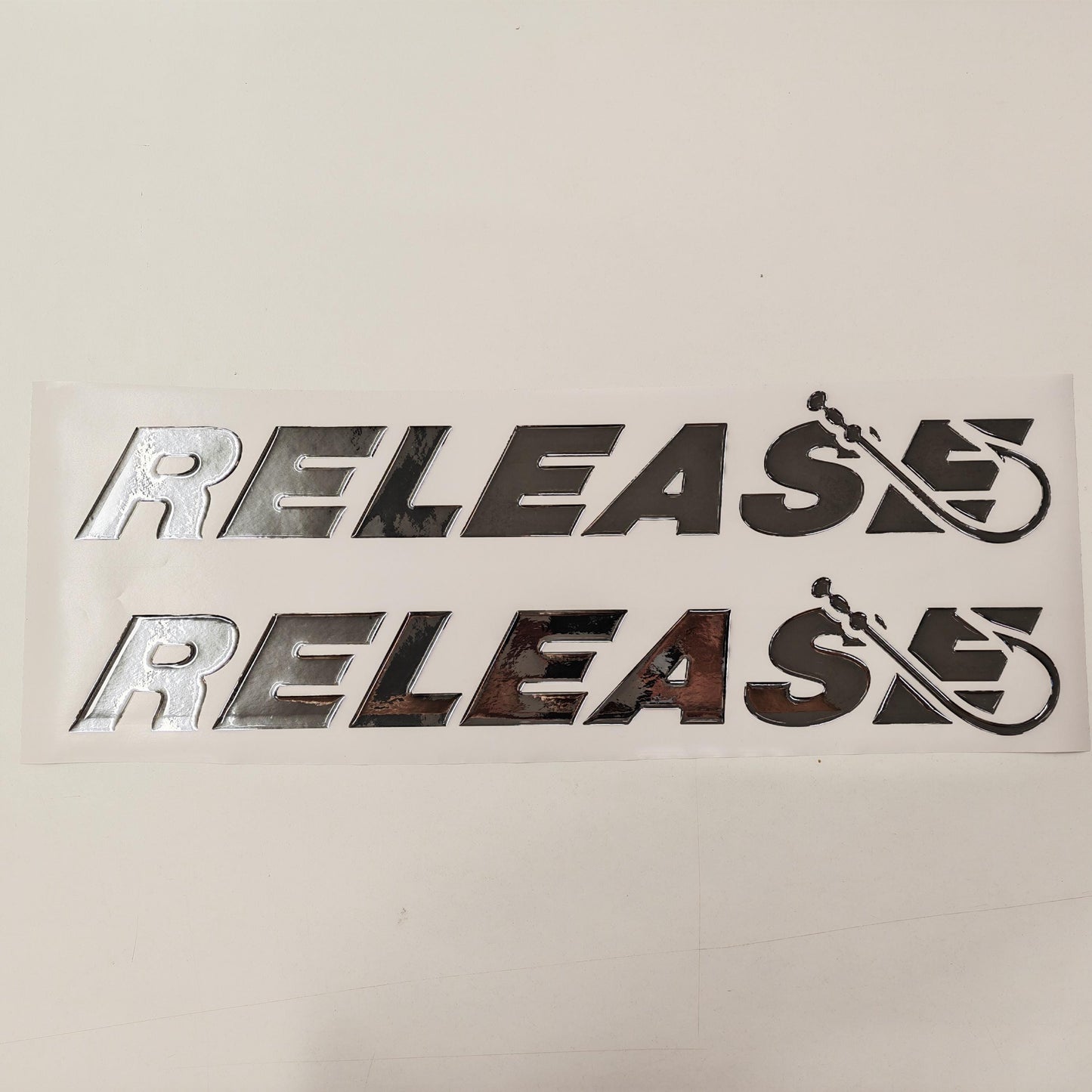 Replacement Decal Set fits Release Boat - 3D Chrome Resin Raised 24" 2pcs / Stickers / Decal Set