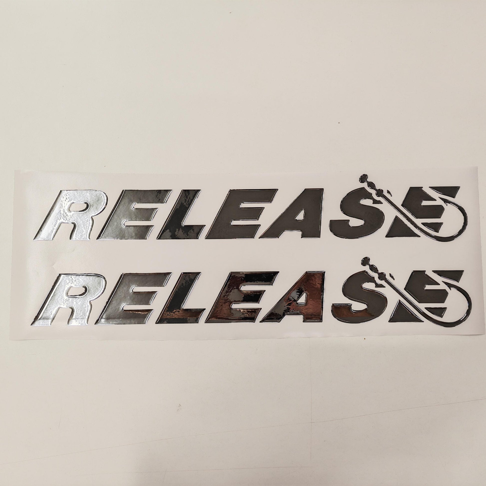 Replacement Decal Set fits Release Boat - 3D Chrome Resin Raised 24" 2pcs / Stickers / Decal Set