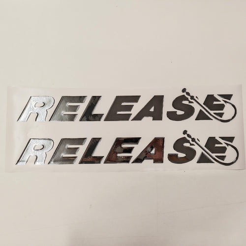 Replacement Decal Set fits Release Boat - 3D Chrome Resin Raised 24" 2pcs / Stickers / Decal Set