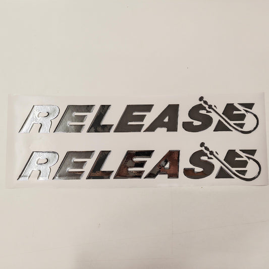 Replacement Decal Set fits Release Boat - 3D Chrome Resin Raised 24" 2pcs / Stickers / Decal Set