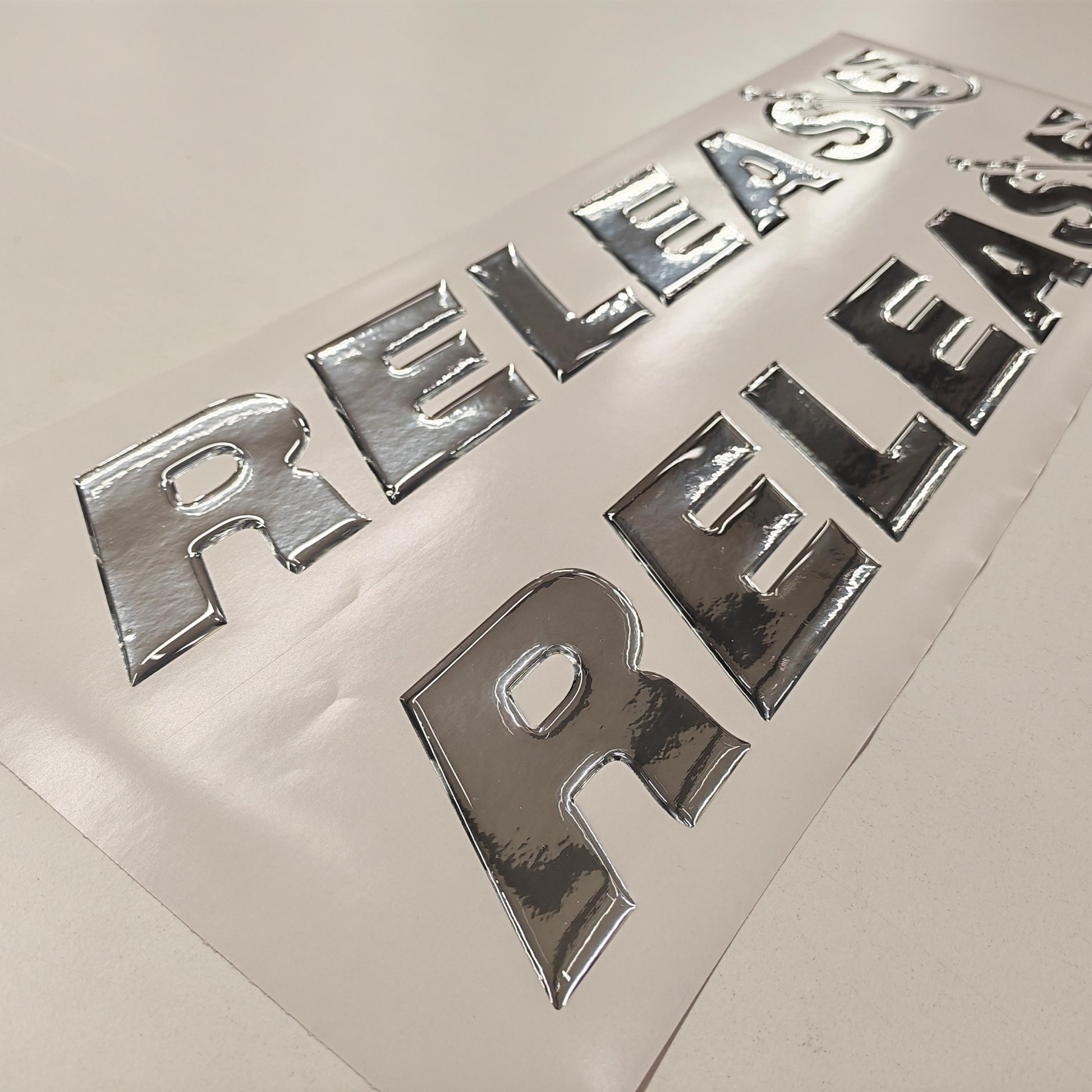 Replacement Decal Set fits Release Boat - 3D Chrome Resin Raised 24" 2pcs / Stickers / Decal Set